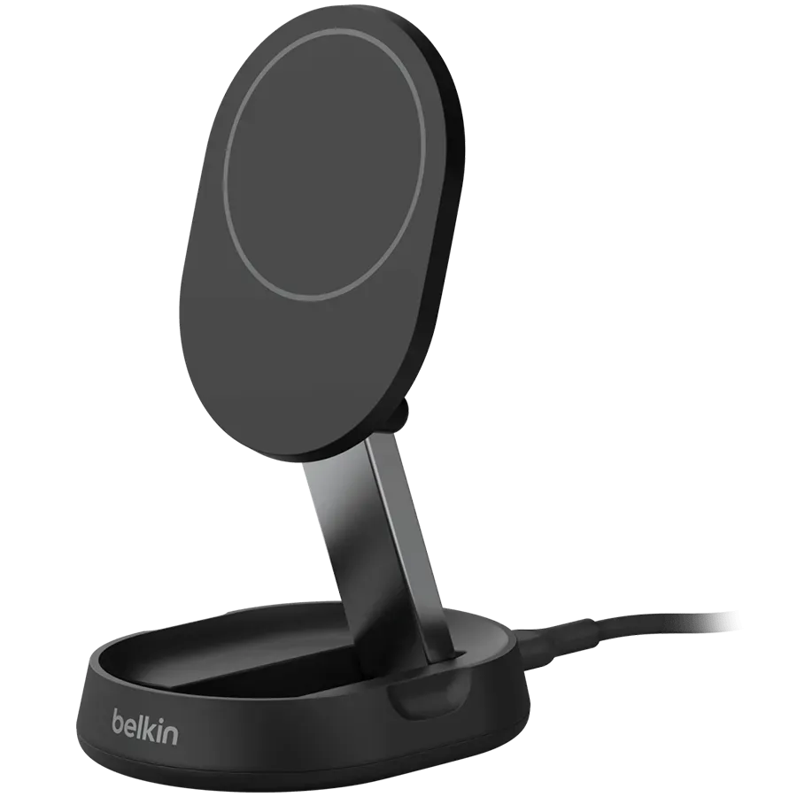 BELKIN Folding Wireless Charging Stand with Qi2 Magnetic 15w, Black — купить в Lirotech