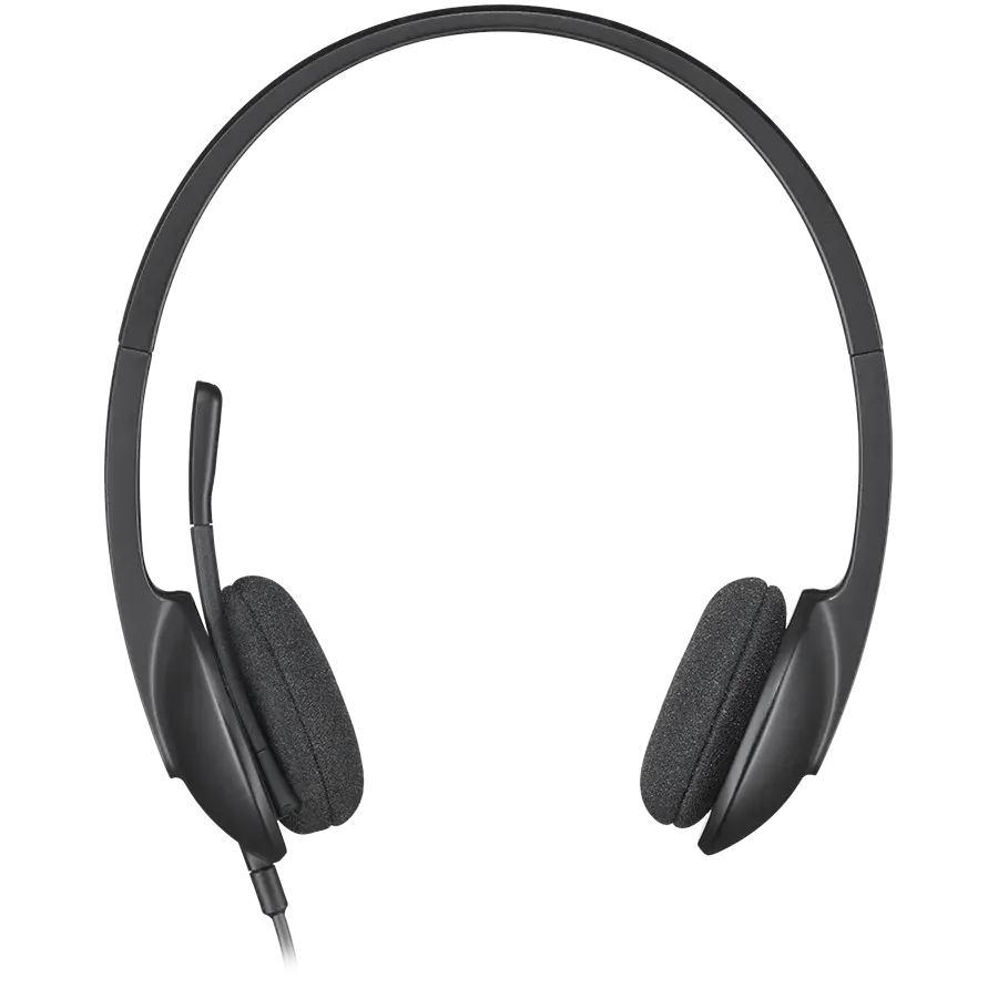 LOGITECH H340 Corded Headset - BLACK - USB — фото 2