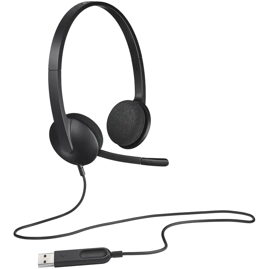 LOGITECH H340 Corded Headset - BLACK - USB — купить в Lirotech