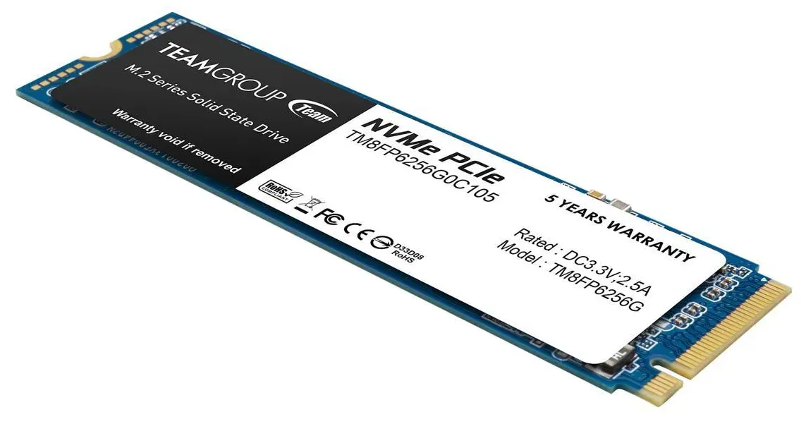 Твердотельный накопитель  256GB SSD TeamGroup MP33 M.2 NVMe R1600Mb/s W1300MB/s TM8FP6256G0C101 — фото 2