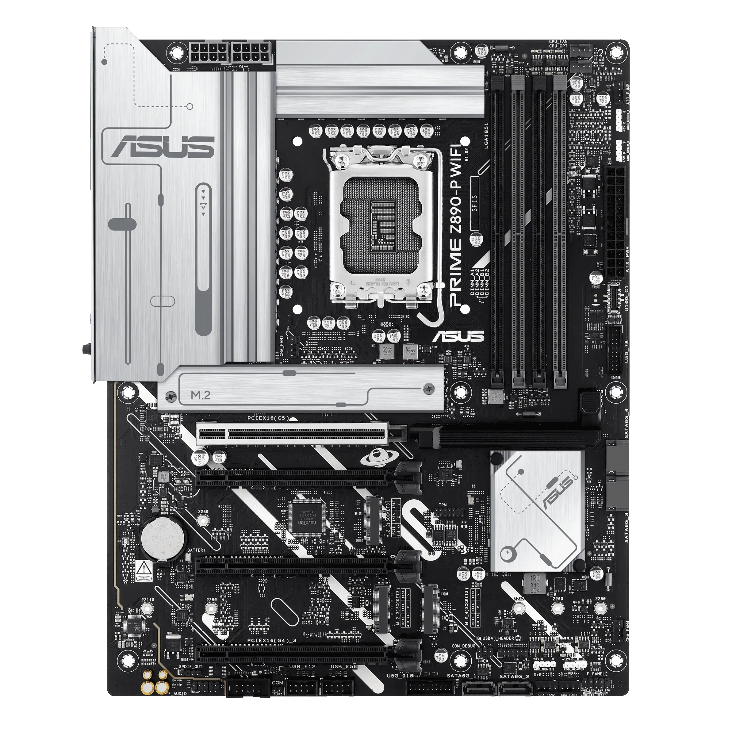 Материнская плата ASUS PRIME Z890-P WIFI, LGA1851 Z890 4xDDR5 4xSATA3 4xM.2 HDMI DP USB-C ATX — фото 9