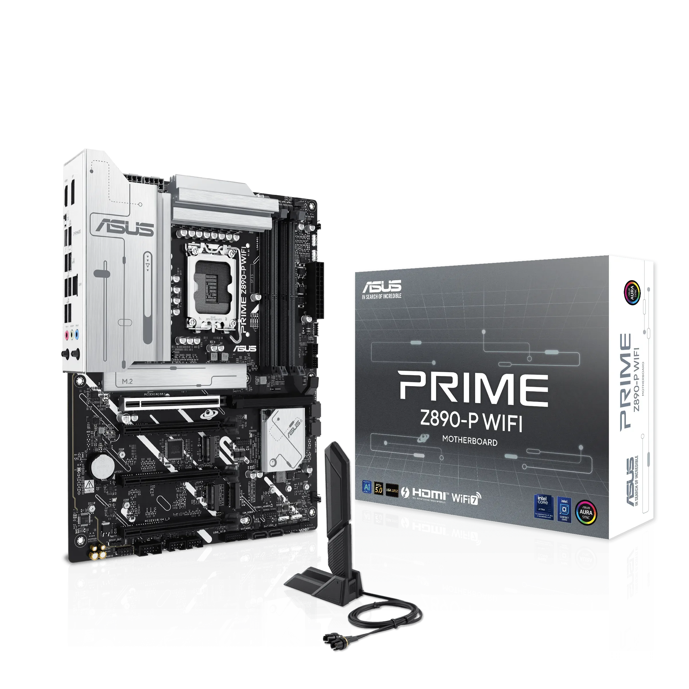 Материнская плата ASUS PRIME Z890-P WIFI, LGA1851 Z890 4xDDR5 4xSATA3 4xM.2 HDMI DP USB-C ATX — фото 2