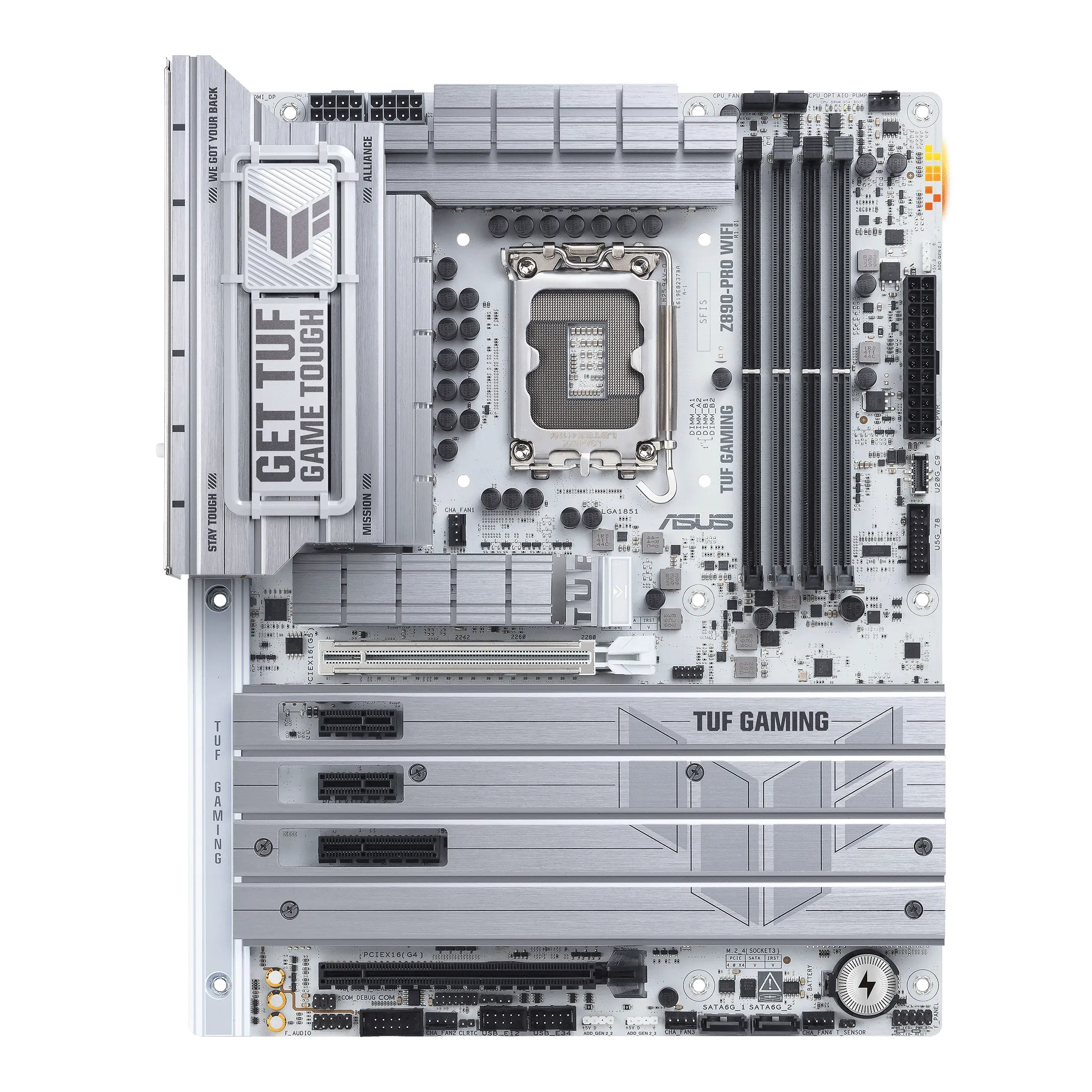 Материнская плата ASUS TUF GAMING Z890-PRO WIFI, LGA1851 Z890 4xDDR5 4xSATA3 4xM.2 HDMI DP USB-C ATX — фото 1