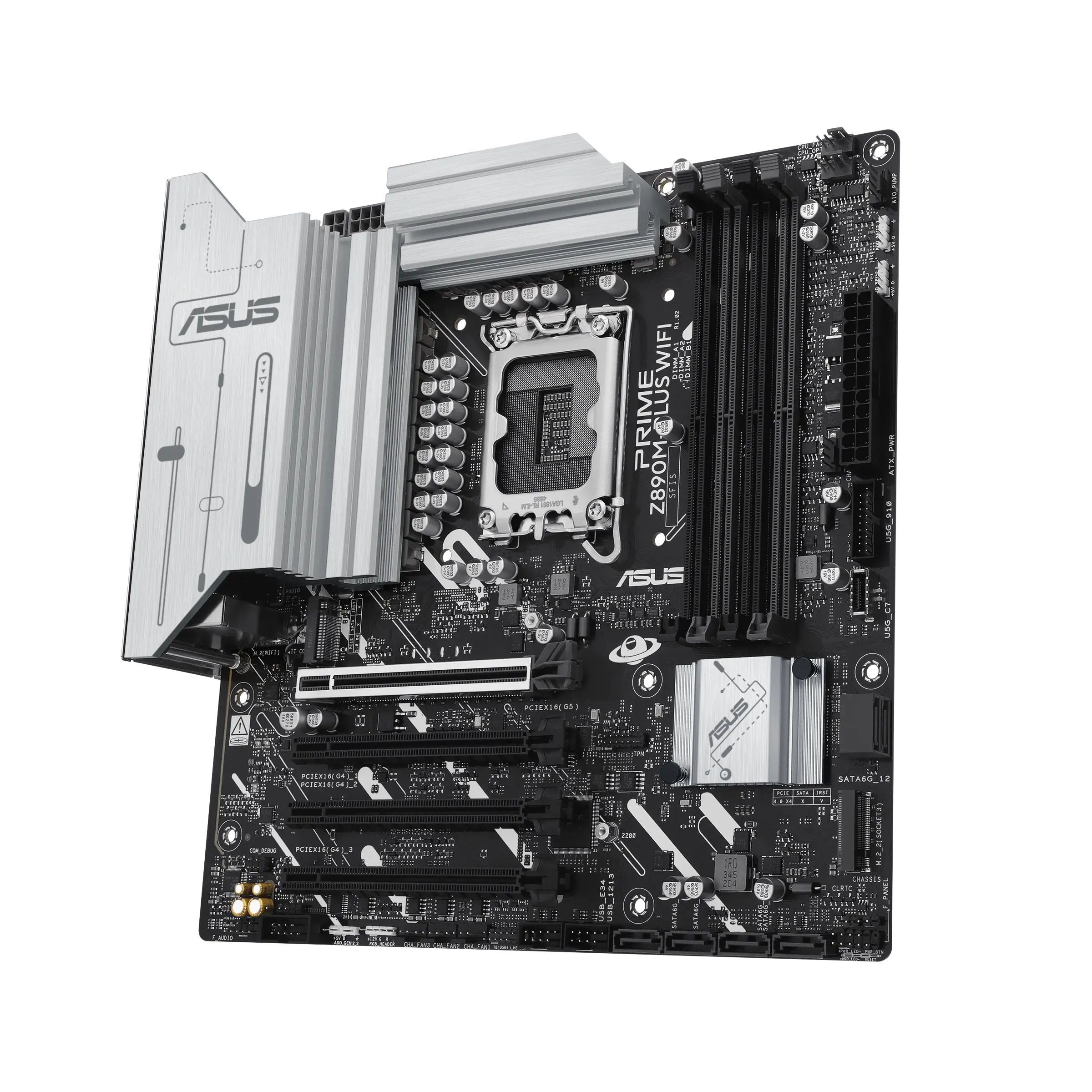 Материнская плата ASUS PRIME Z890M-PLUS WIFI, LGA1851 4xDDR5 6xSATA3 3xM.2 HDMI DP USB-C mATX — фото 7