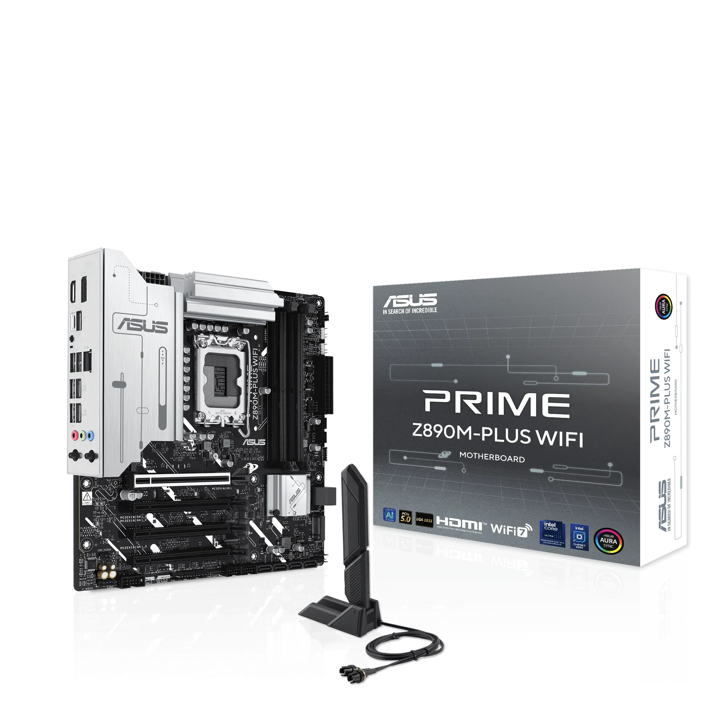 Материнская плата ASUS PRIME Z890M-PLUS WIFI, LGA1851 4xDDR5 6xSATA3 3xM.2 HDMI DP USB-C mATX — фото 2
