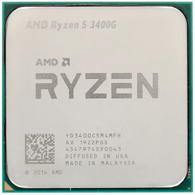 Процессор AMD Ryzen 5 3400G 3,7ГГц (4,2ГГц Turbo) AM4, 12nm, 4/8/11, L2 2Mb, L3 4Mb, 65W, OEM — фото 1