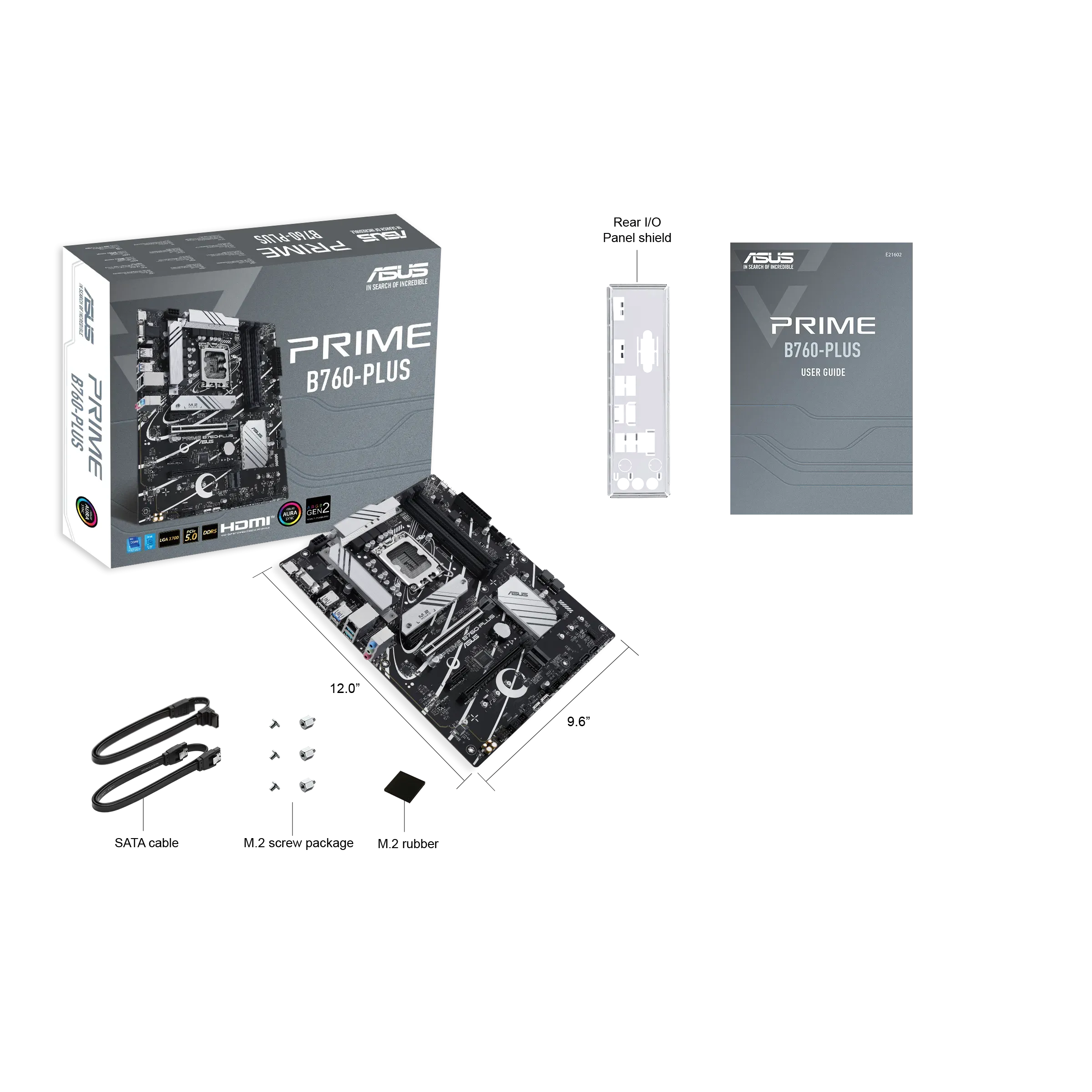 Материнская плата ASUS PRIME B760-PLUS LGA1700 B760 4 x DIMM DDR5D DP/VGA/HDMI, port 3 x M.2 4 x SATA ATX Form Factor — фото 1
