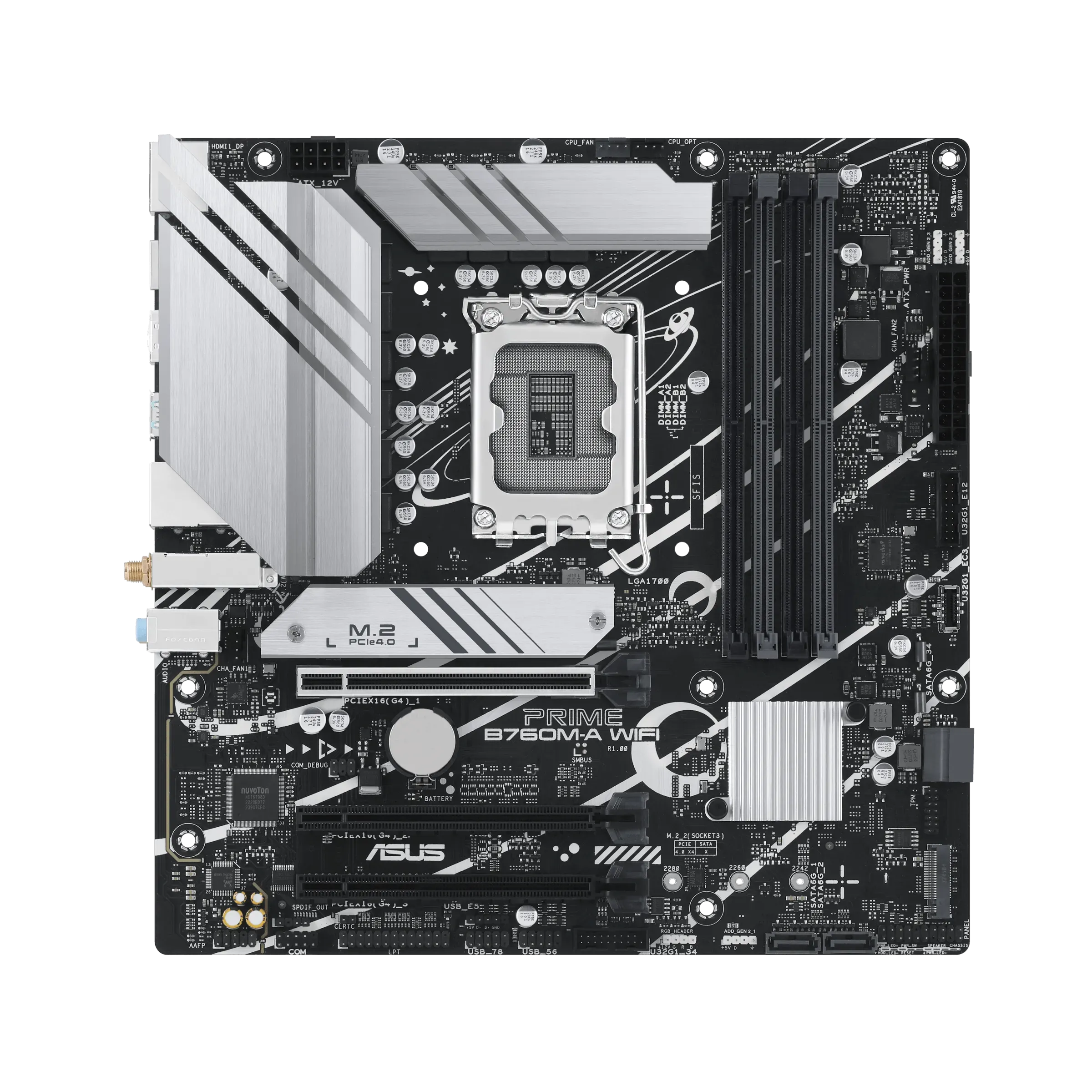Материнская плата ASUS PRIME B760M-A WIFI, LGA1700 4xDDR5 4xSATA3 2xM.2 RAID 2xHDMI DP mATX — фото 6