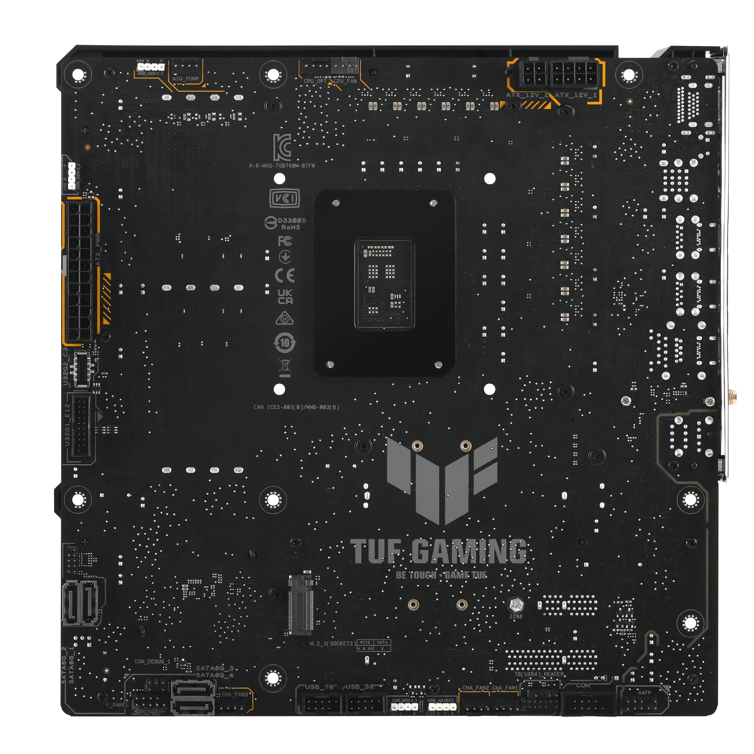 Материнская плата ASUS TUF GAMING B760M-BTF WIFI, LGA1700 4xDDR5 4xSATA3 3xM.2 RAID HDMI DP mATX — фото 2