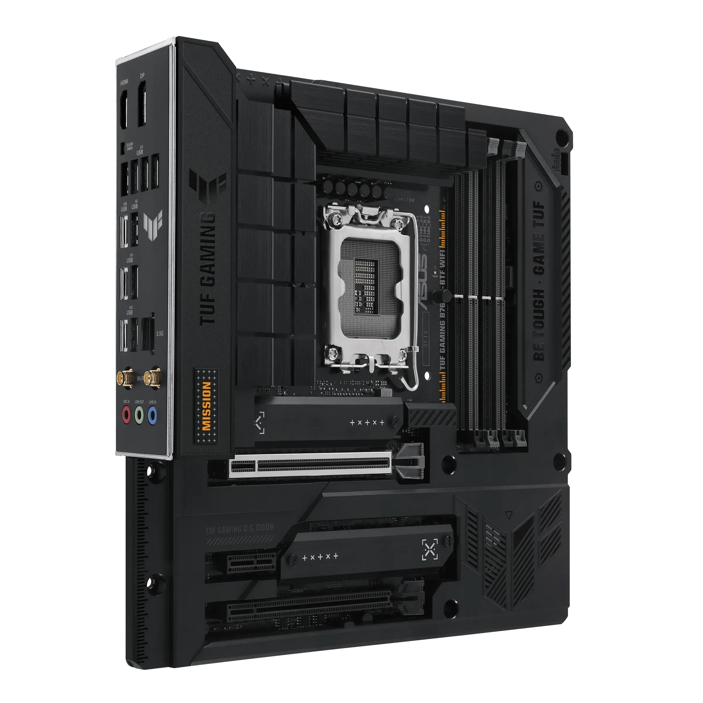 Материнская плата ASUS TUF GAMING B760M-BTF WIFI, LGA1700 4xDDR5 4xSATA3 3xM.2 RAID HDMI DP mATX — фото 3