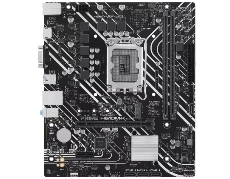 Материнская плата ASUS PRIME  H610M-K, LGA1700 2xDDR5 4xSATA3 M.2 1xVGA 1xHDMI mATX — фото 6