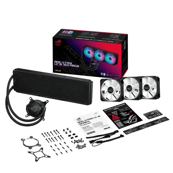 Водяное охлаждение CPU Asus ROG STRIX LC III 360 ARGB 120mm Liquid CPU Cooler, 3 x12cm PWM Fan, ARGB — фото 5