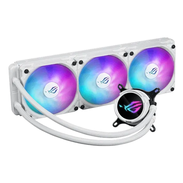 Водяное охлаждение CPU Asus ROG STRIX LC III 360 ARGB 120mm Liquid CPU Cooler, 3 x12cm, ARGB, White — фото 3