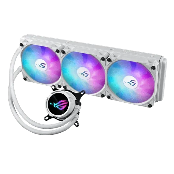 Водяное охлаждение CPU Asus ROG STRIX LC III 360 ARGB 120mm Liquid CPU Cooler, 3 x12cm, ARGB, White — фото 2