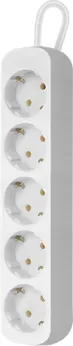 Удлинитель Defender с заземлением E518 1.8 м, 5 розеток белый — фото 2