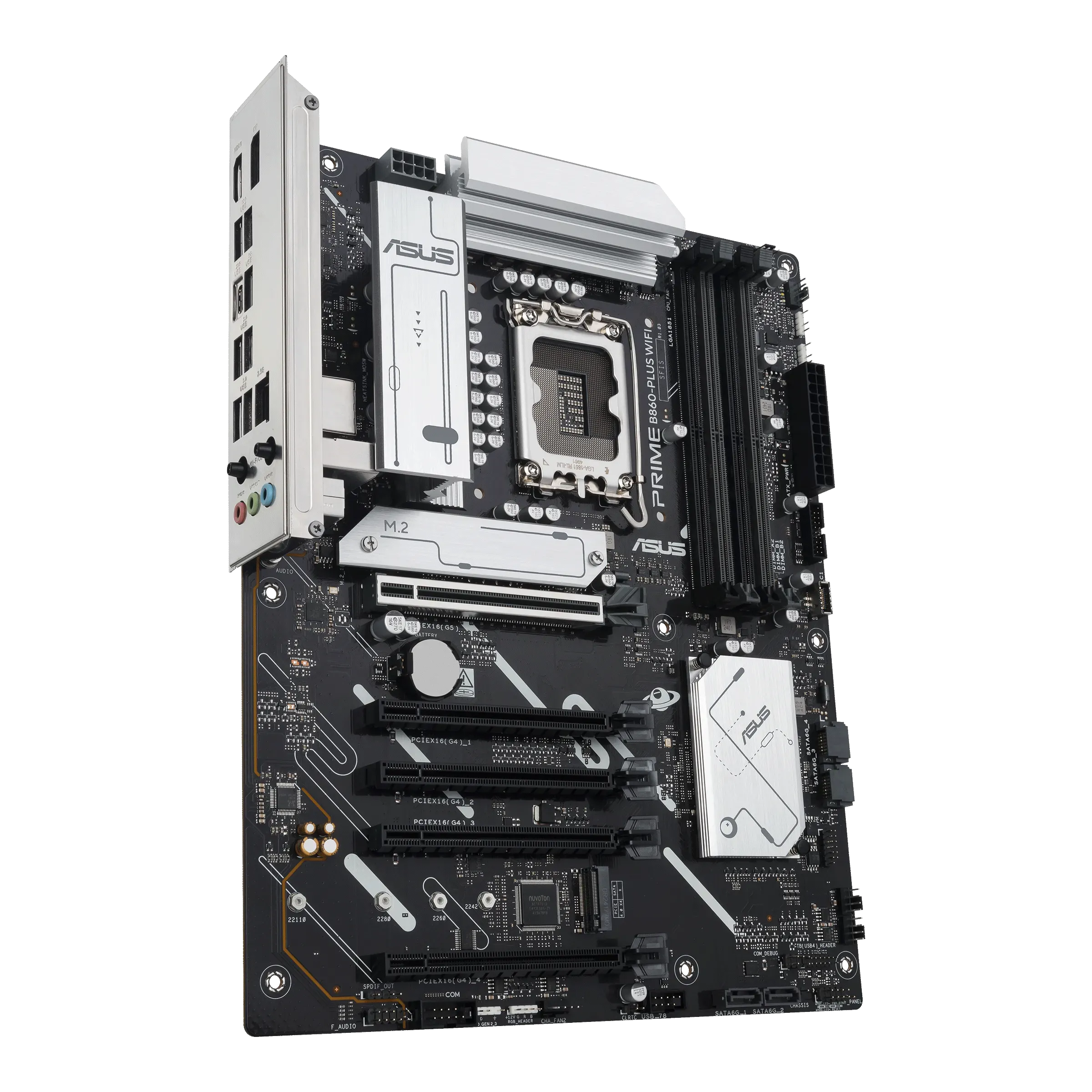ASUS Main Board Desktop LGA1851 Intel B860 Chipset 4 x DIMM slots, max. 256GB, DDR5 1 x DisplayPort 1 x HDMI port 1 x Wi-Fi module 2 x M.2 slots 4 x SATA ATX Form Factor — фото 2