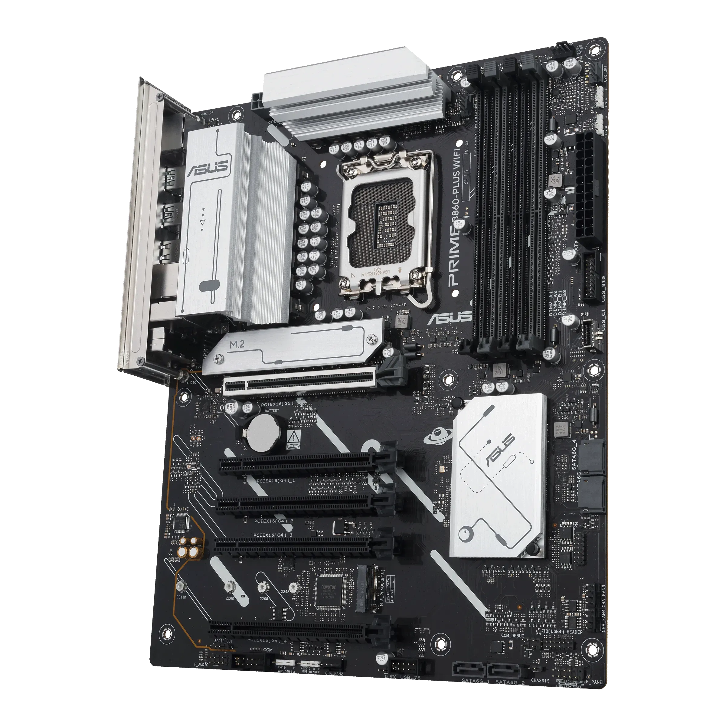 ASUS Main Board Desktop LGA1851 Intel B860 Chipset 4 x DIMM slots, max. 256GB, DDR5 1 x DisplayPort 1 x HDMI port 1 x Wi-Fi module 2 x M.2 slots 4 x SATA ATX Form Factor — фото 4