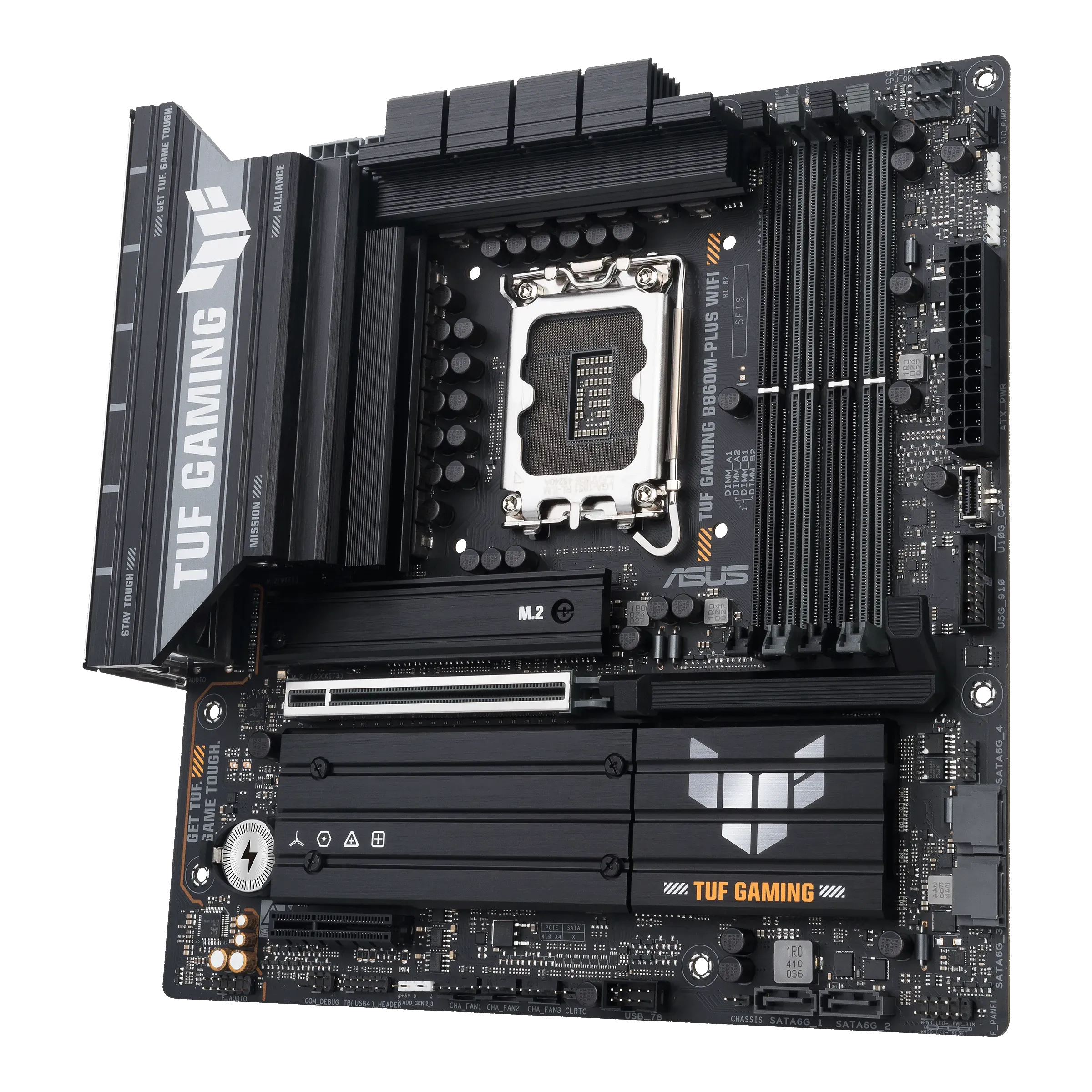 ASUS Main Board Desktop Intel B860 Chipset 4 x DIMM slots, max. 256GB, DDR5 1 x PCIe 5.0 x16 slot 1 x DisplayPort1 x HDMI port 1 x Wi-Fi Module 3 x M.2 slots 4 x SATA mATX Form Factor — фото 3
