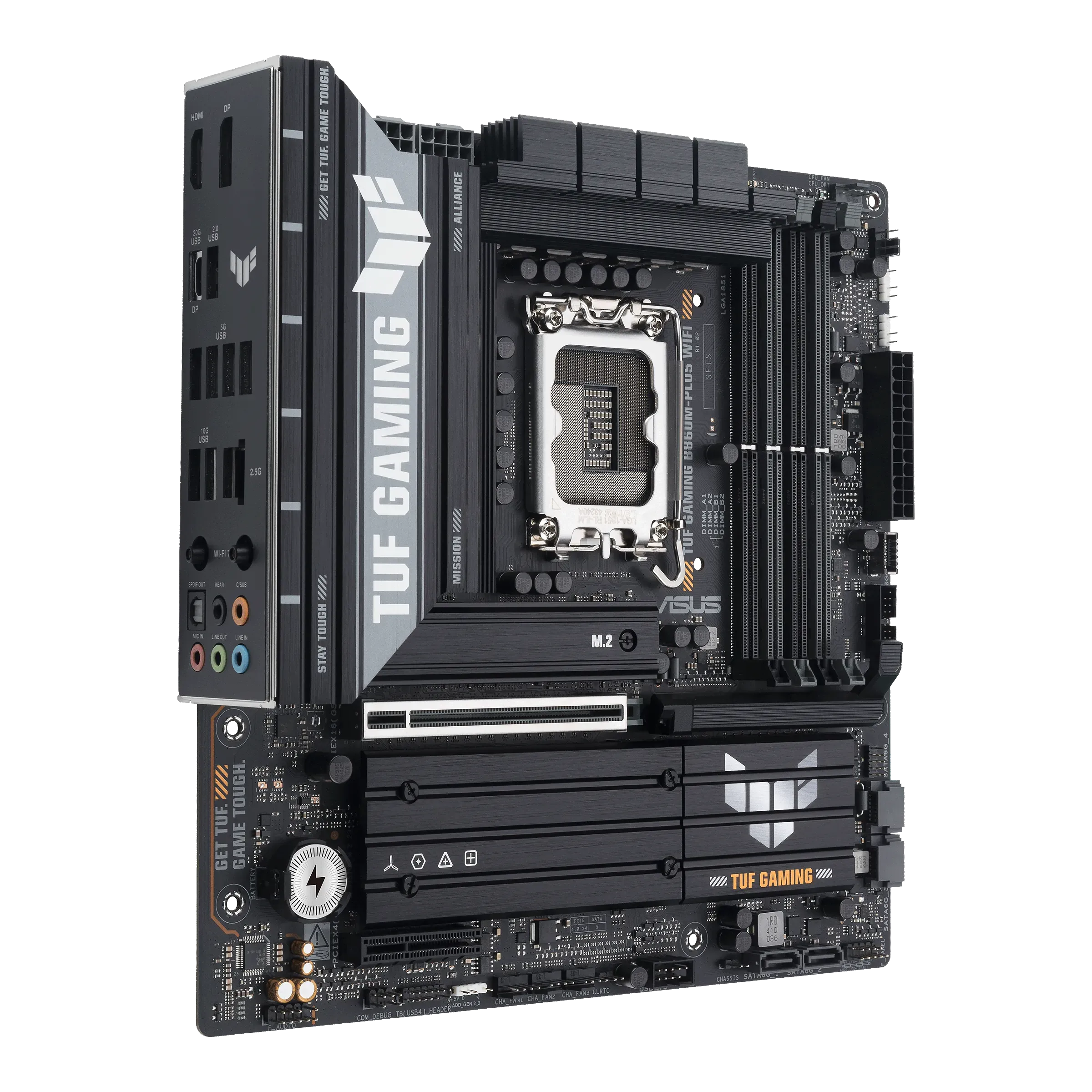 ASUS Main Board Desktop Intel B860 Chipset 4 x DIMM slots, max. 256GB, DDR5 1 x PCIe 5.0 x16 slot 1 x DisplayPort1 x HDMI port 1 x Wi-Fi Module 3 x M.2 slots 4 x SATA mATX Form Factor — фото 2
