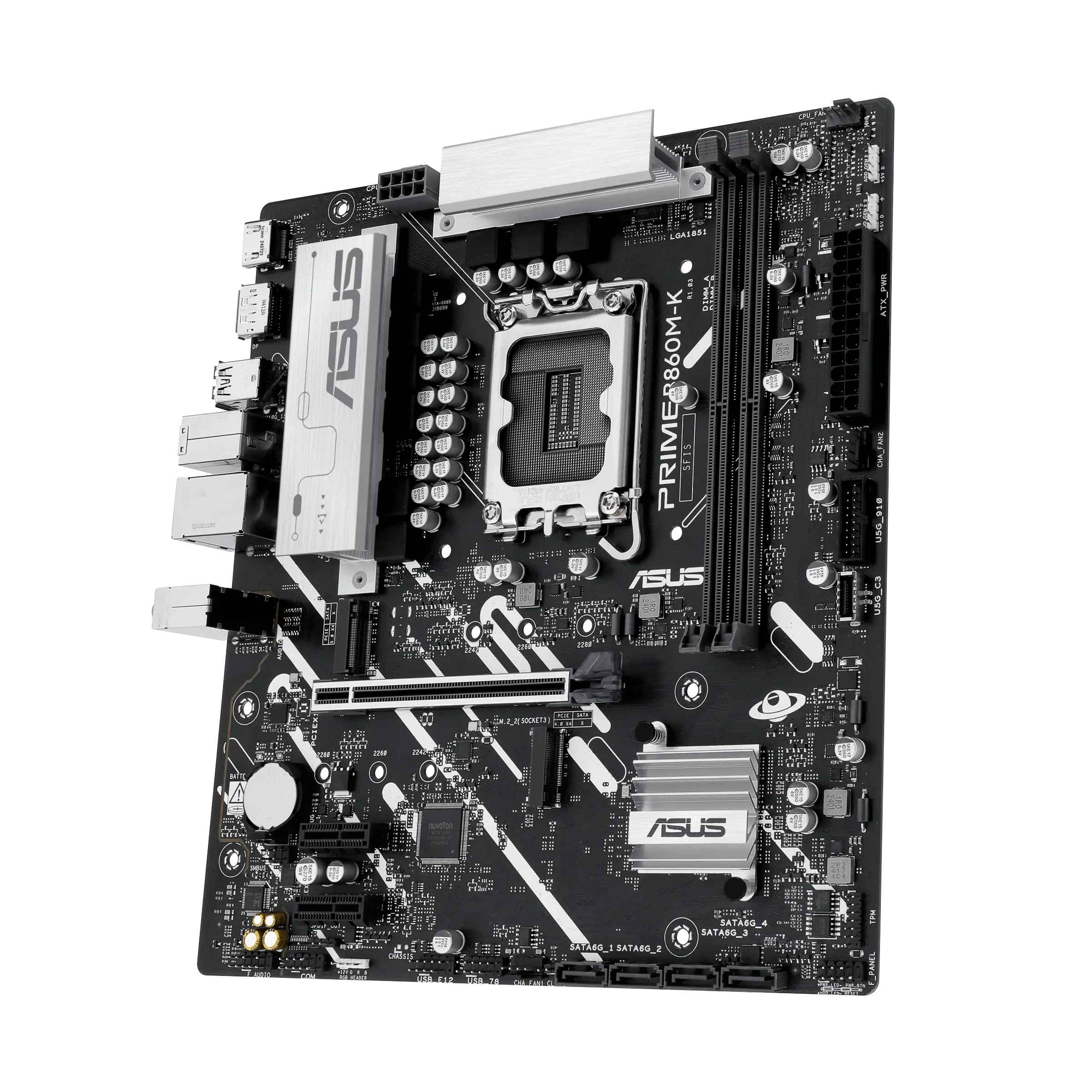 ASUS Main Board Desktop LGA1851 Intel B860 2xDDR5/DDR5 CUDIMM 1xPCIe x16 5.0, 2xPCIe x1, 2xM.2 DisplayPort HDMI mATX — фото 3