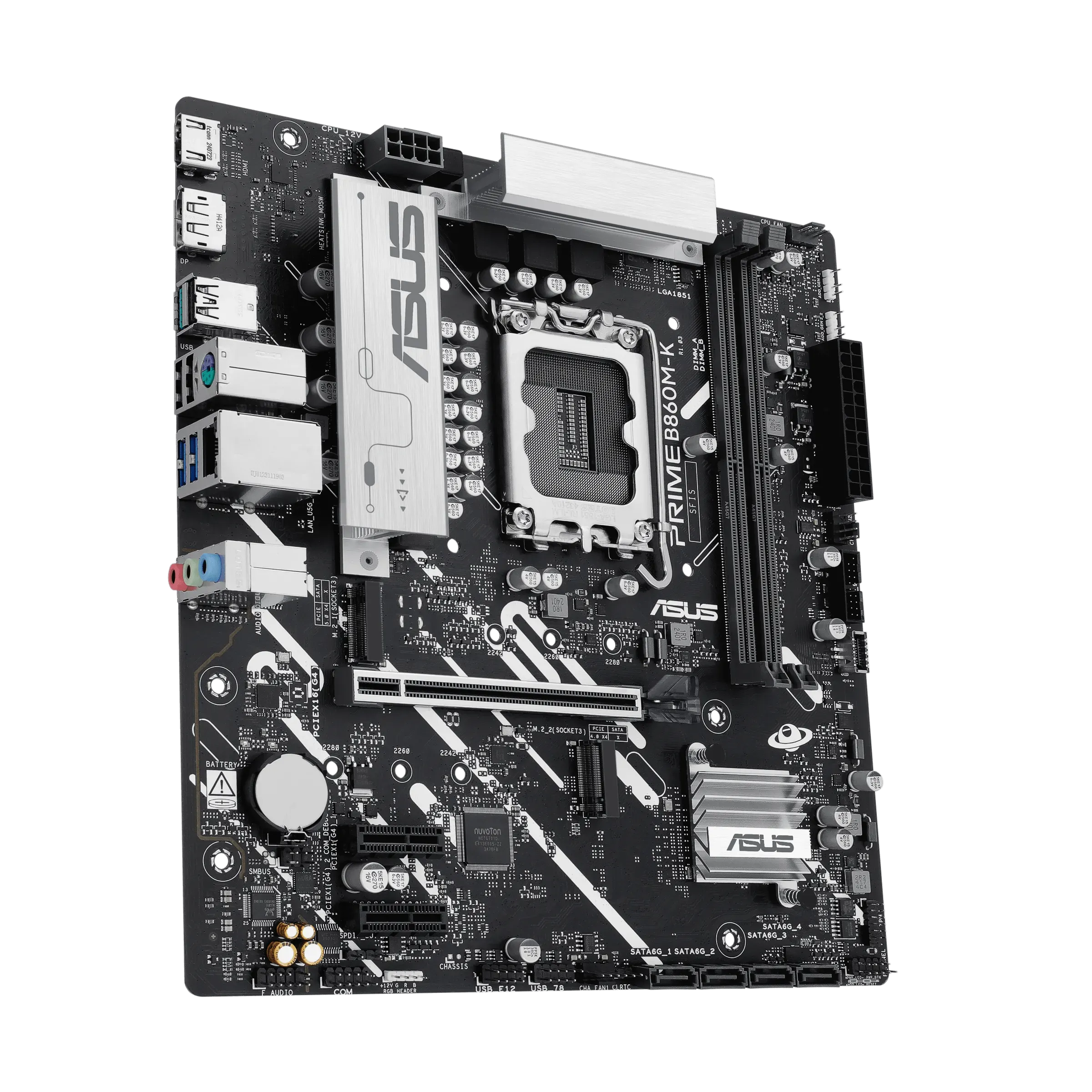 ASUS Main Board Desktop LGA1851 Intel B860 2xDDR5/DDR5 CUDIMM 1xPCIe x16 5.0, 2xPCIe x1, 2xM.2 DisplayPort HDMI mATX — фото 2