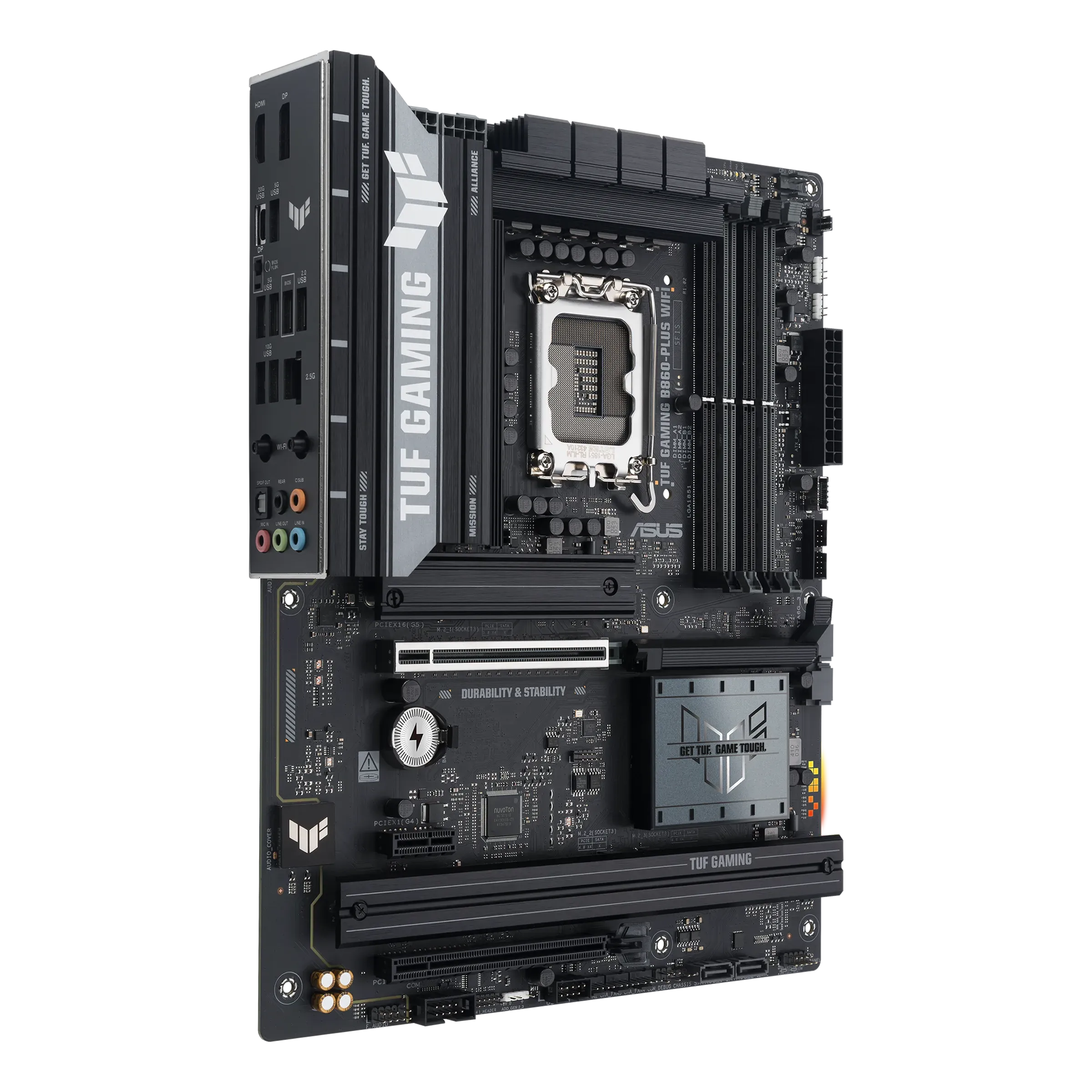 ASUS Main Board Desktop LGA1851 Intel B860 Chipset 4 x DIMM slots, max. 256GB, DDR5 1 x DisplayPort 1 x HDMI port 1 x Wi-Fi module 3 x M.2 slots 4 x SATA ATX Form Factor — фото 2
