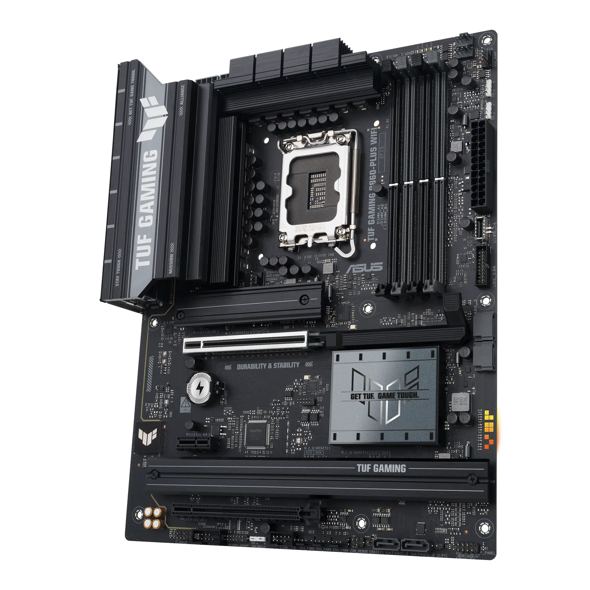 ASUS Main Board Desktop LGA1851 Intel B860 Chipset 4 x DIMM slots, max. 256GB, DDR5 1 x DisplayPort 1 x HDMI port 1 x Wi-Fi module 3 x M.2 slots 4 x SATA ATX Form Factor — фото 3