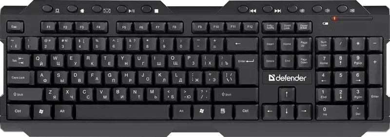 Клавиатура беспроводная Defender Element HB-195 USB (Черный), USB, ENG/RUS,стандарт — фото 1