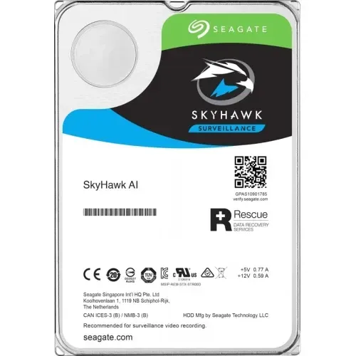 Жесткий диск для видеонаблюдения 10Tb Seagate SkyHawk AI 256Mb SATA3 3.5" ST10000VE001 — фото 2