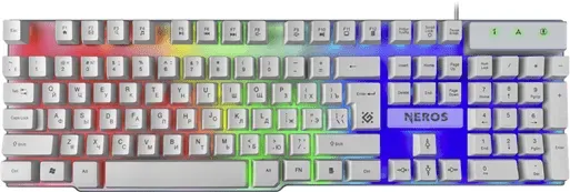 Клавиатура игровая Defender Neros GK-147 RU, белый — фото 1