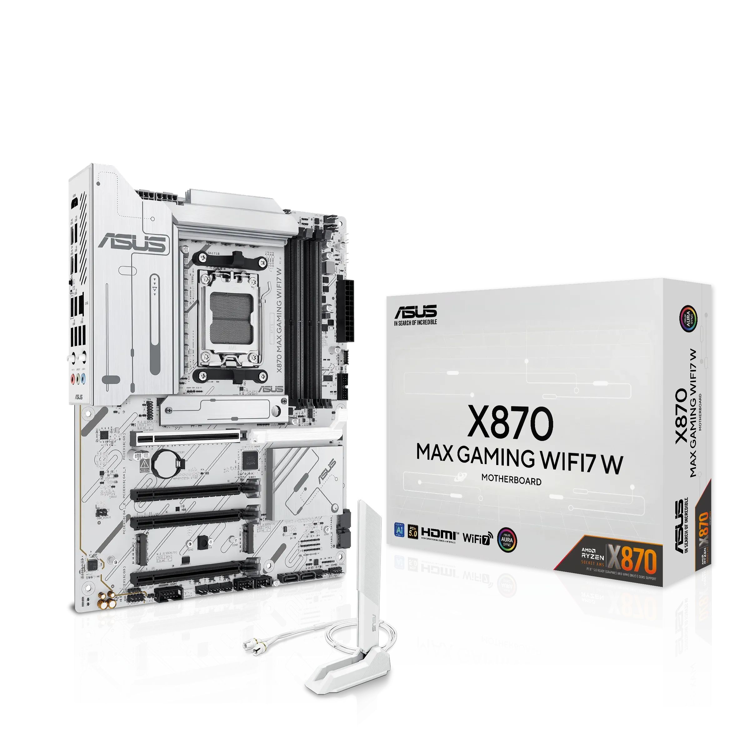 Материнская плата ASUS X870 MAX GAMING WIFI7 W AM5 4xDDR5 4xSATA3 RAID 3xM.2 HDMI 2xUSB-C ATX — фото 4
