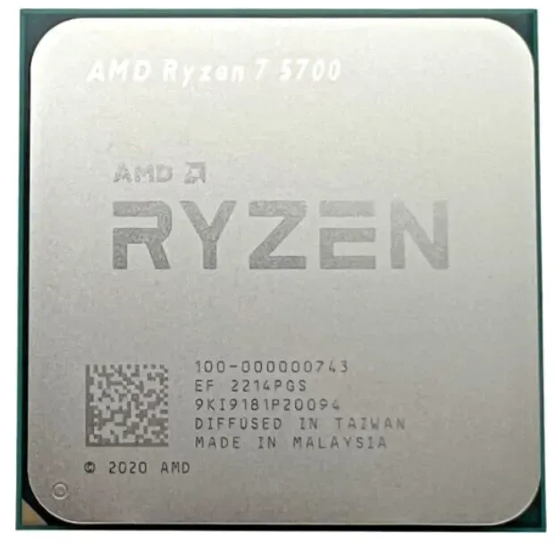 Процессор AMD Ryzen 7 5700 3,7Гц (4,6ГГц Turbo) AM4 8/16  4MB L2 16MB L3 65W AM4 OEM 100-000000743 — фото 1