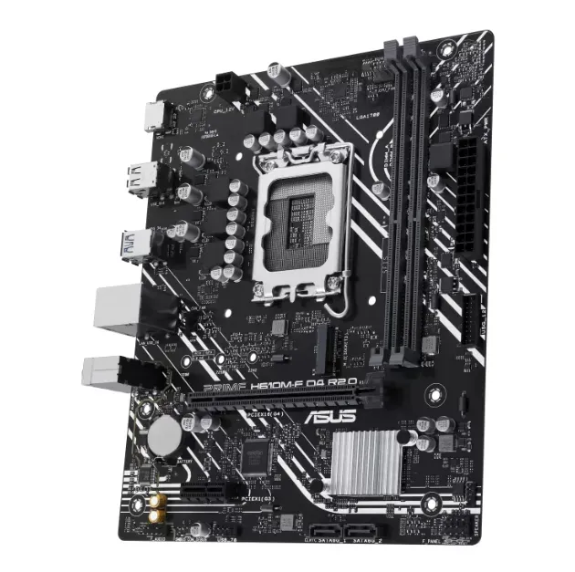 Материнская плата ASUS PRIME  H610M-F D4 R2.0, LGA1700 2xDDR4 2xSATA3 1xM.2 1xHDMI mATX — фото 6