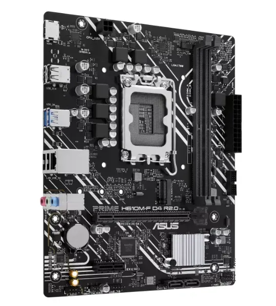 Материнская плата ASUS PRIME  H610M-F D4 R2.0, LGA1700 2xDDR4 2xSATA3 1xM.2 1xHDMI mATX — фото 7