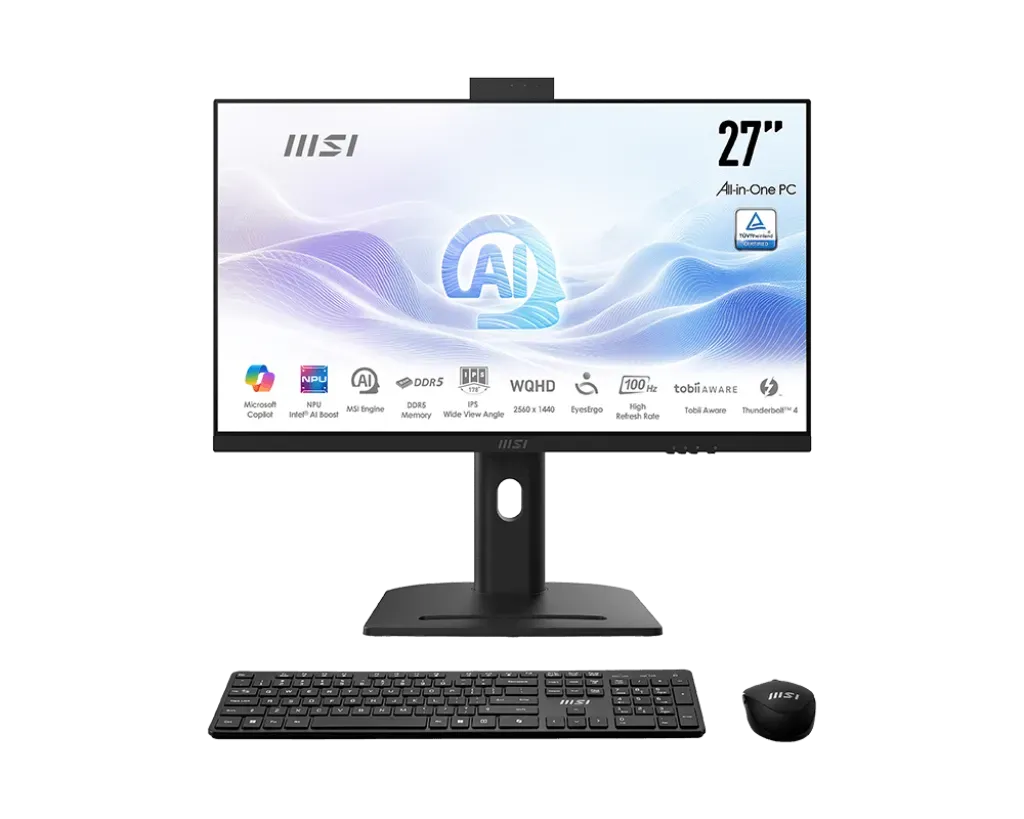 Моноблок MSI Modern AM273QP AI 1UM 27'' WQHD, Ultra 7 155U, 16Gb, 1Tb, Non-OS, Черный 1UM-003XRU — Intel Core Ultra 7 155U, 27" — купить в Lirotech
