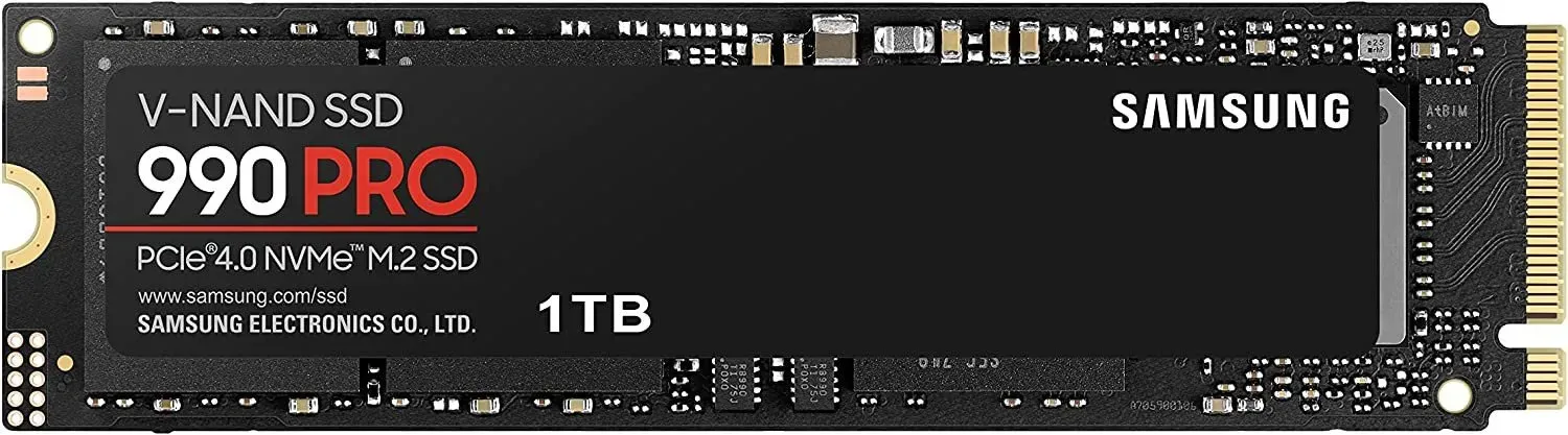 Твердотельный накопитель 1000Gb SSD Samsung 990 PRO NVMe4.0 M.2 R7450Mb/s W6900MB/s MZ-V9P1T0BW — фото 1