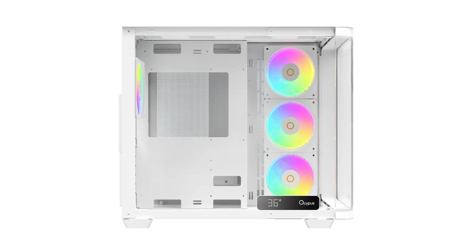 Корпус Ocypus Iota C70 WH Curve ARGB Digital ATX/mATX/mITX 2xUSB Type-C Белый Iota-C70-WHD400CD-GL — фото 5