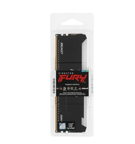 Оперативная память 16GB DDR4 3200MHz Kingston FURY Beast RGB Black CL16 KF432C16BB12A/16WP — фото 2