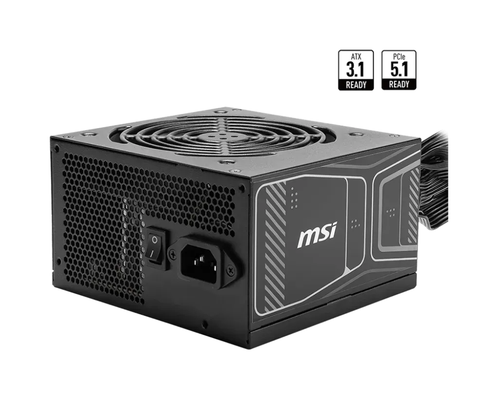 Блок питания MSI MAG A850GN PCIE5, 850W, Active PFC, 80+ GOLD, Non modular, MAG A850GN PCIE5 — купить в Lirotech