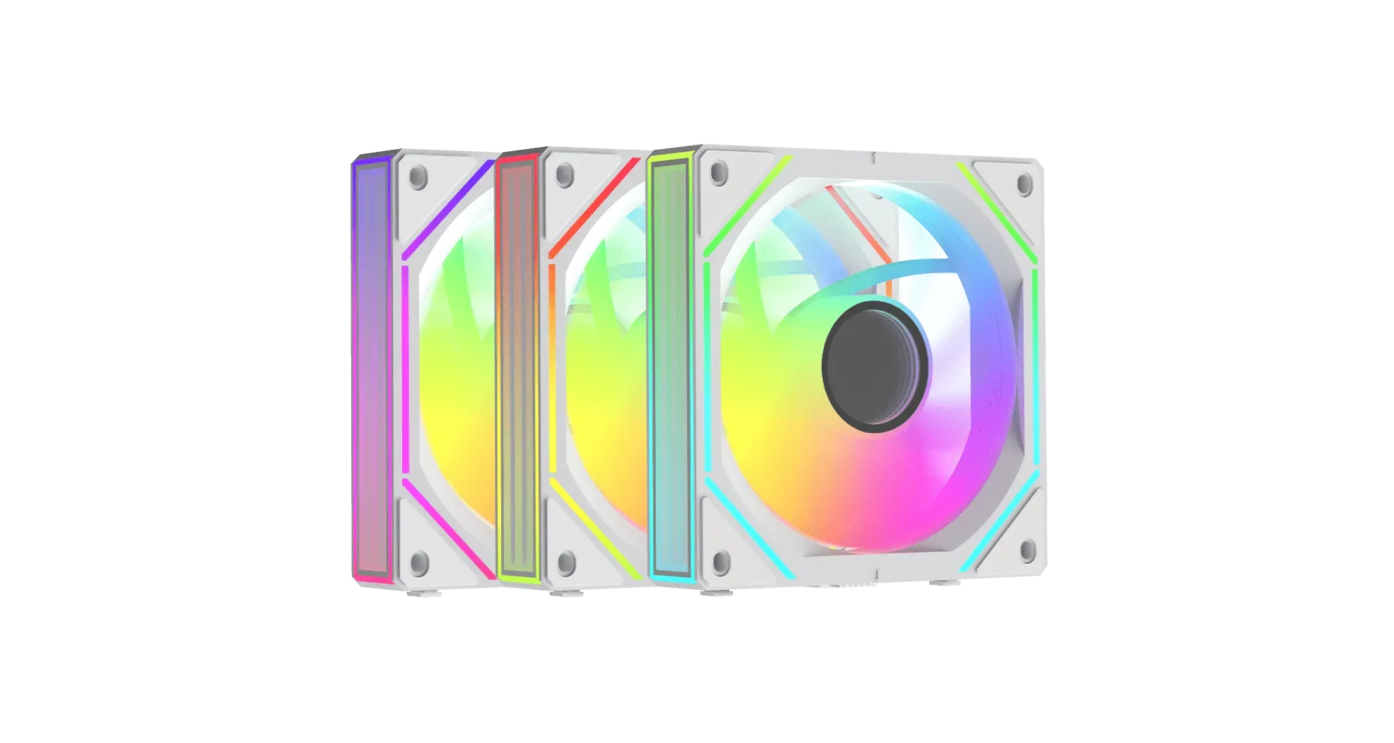 Вентилятор для корпуса Ocypus Gamma F12 UNI WH ARGB REVERSE BLADE 3-IN-1 3x(123x120x25mm) Белый — купить в Lirotech