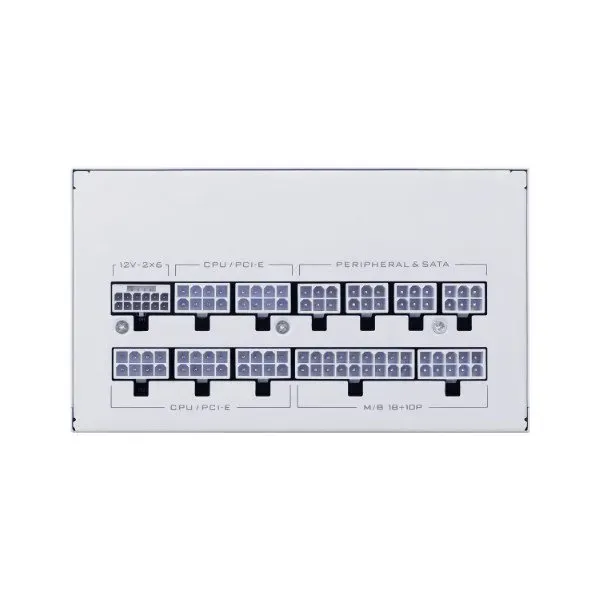 Блок питания Lian Li SX1200P 1200W Full Modular, 80+ PLATINUM, КПД 94% G9P.SX1200P.W000.EU White — фото 4