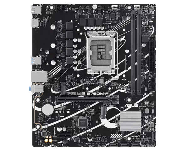Материнская плата ASUS PRIME B760M-F, LGA1700 B760 2xDDR5 4xSATA3 2xM.2 RAID HDMI mATX — фото 1