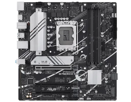 Материнская плата ASUS PRIME B760M-A D4-CSM, LGA1700 B760 4xDDR4 4xSATA3 2xM.2 RAID 2xHDMI 1xDP mATX — фото 1
