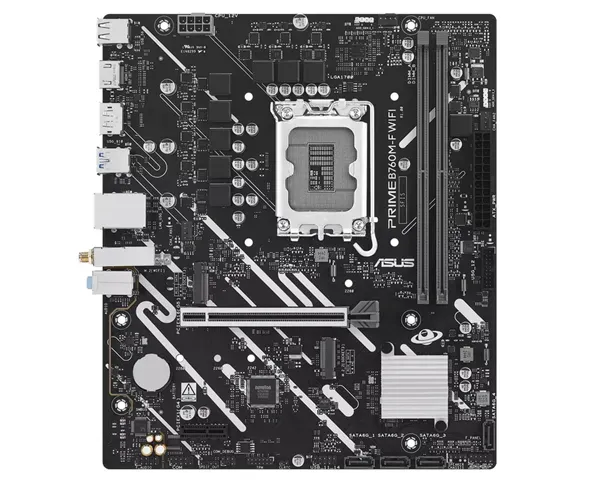 Материнская плата ASUS PRIME B760M-F WIFI, LGA1700 B760 2xDDR5 4xSATA3 2xM.2 RAID 1xHDMI 1xDP mATX — фото 1