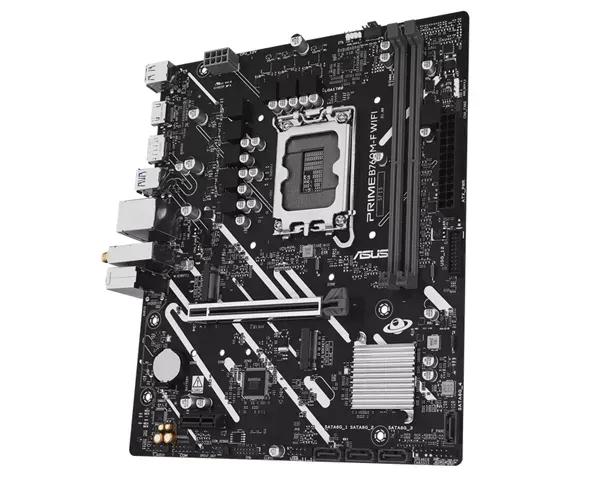 Материнская плата ASUS PRIME B760M-F WIFI, LGA1700 B760 2xDDR5 4xSATA3 2xM.2 RAID 1xHDMI 1xDP mATX — фото 3