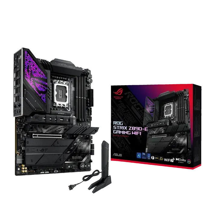 Материнская плата ASUS ROG STRIX Z890-E GAMING WIFI, LGA1851 Z890 4xDDR5 4xSATA3 7xM.2 ATX — фото 3