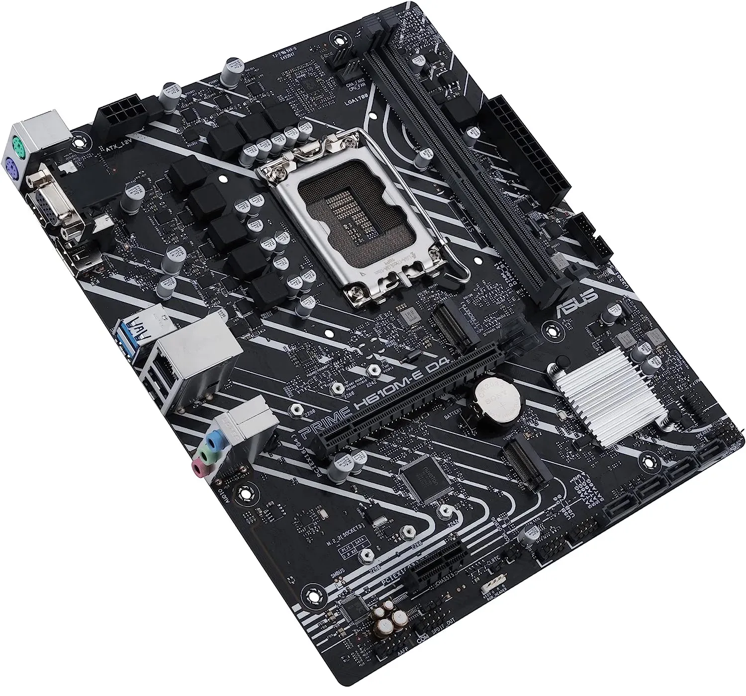 Материнская плата ASUS PRIME  H610M-R D4-SI, LGA1700 2xDDR4 4xSATA3 M.2 1xD-Sub 1xDVI 1xHDMI mATX — фото 3