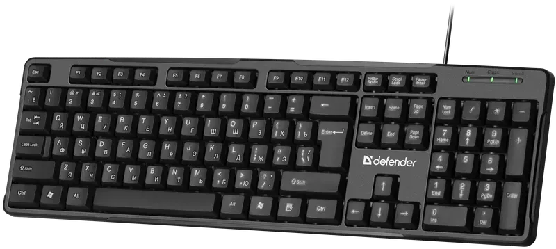 Клавиатура проводная Defender Next HB-440 (Черный), USB, ENG/RUS,стандарт, НОВИНКА! — фото 2