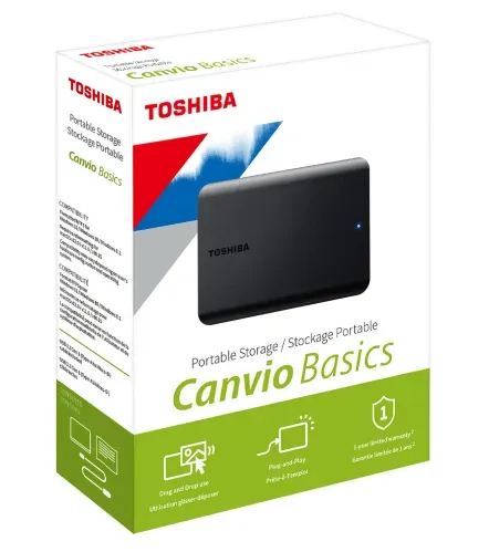 Toshiba External Hard Drive Canvio Basics (2.5" 4TB, USB 3.2 Gen1, Black) — фото 6