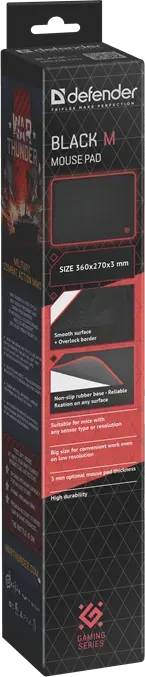Игровой коврик для компьютерной мыши Defender Black M, НОВИНКА — фото 4